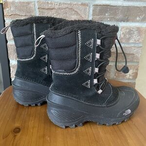 The North Face Youth 200 Grams Winter Boots Kids Girls Size 13 Black Heat Seeker
